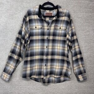 Orvis Plaid Flannel Shirt‎ Shacket Thick Heavyweight Hipster Cabincore Large